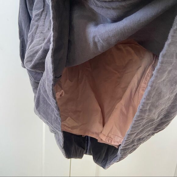 Olive Juice Dress Grey Long Sleeve Corduroy Button Back Size 7 - Picture 6 of 6